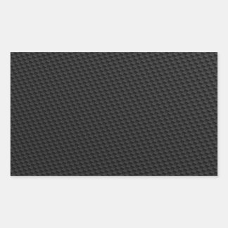 Black Tightly Woven Carbon Fiber Textured Rectangular Sticker