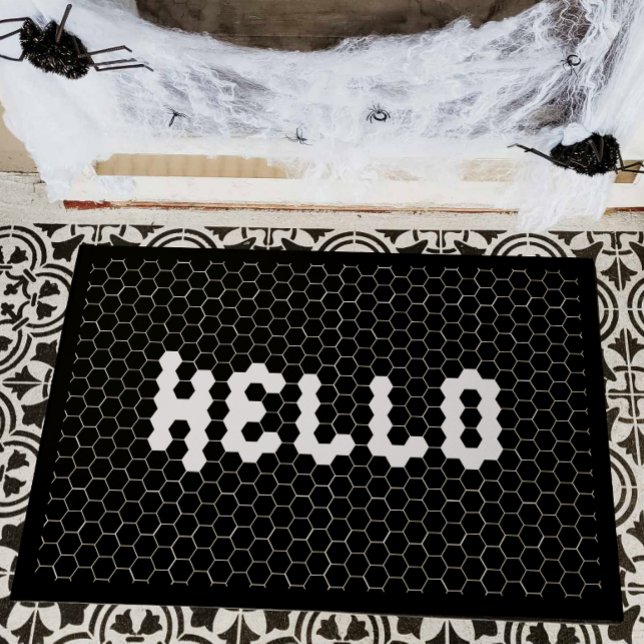 Black Tile Mosaic Welcome Doormat (Creator Uploaded)