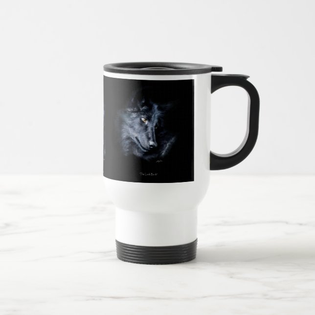 BLACK TIMBER WOLF Wildlife Gift Mugs (Right)