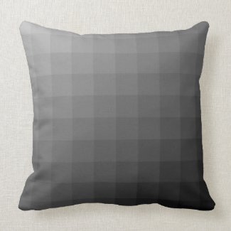 Black Tinted Squares Throw Pillow