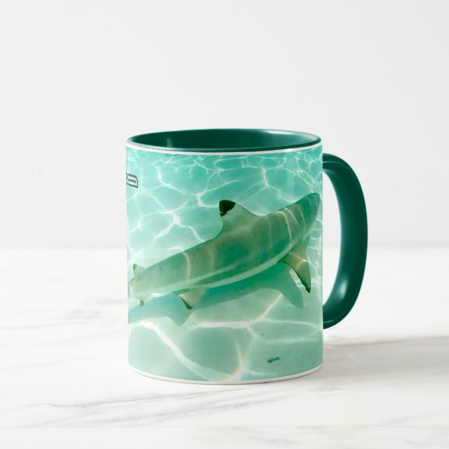 Black Tip Reef Shark Moorea Coffee Mug (Front Right)