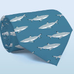 Black Tipped Reef Shark Neck Tie<br><div class="desc">A fun and not particularly sinister black-tipped reef shark design,  perfect for anyone who loves the ocean and underwater wildlife.  Great for divers,  snorkellers,  marine biologists,  sailors and those who love sea fishing. Original art by Nic Squirrell.</div>