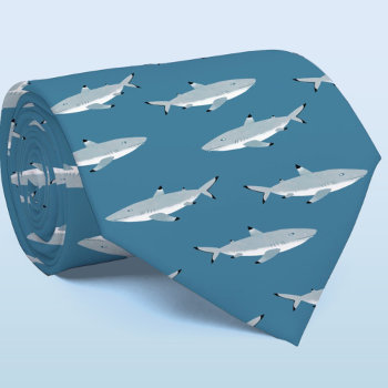 Black Tipped Reef Shark Neck Tie by Squirrell at Zazzle