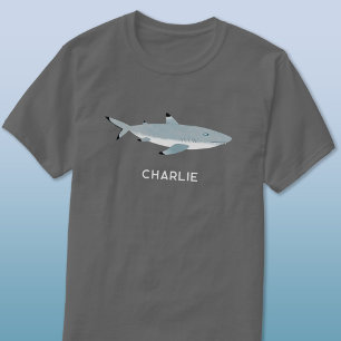 Black Tipped Reef Shark Personalized Name T-Shirt