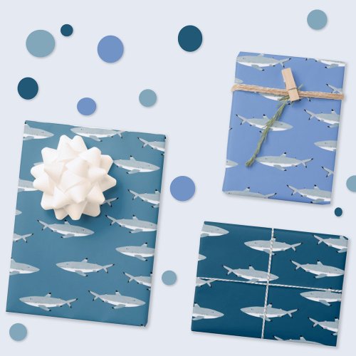 Black Tipped Reef Shark Wrapping Paper Sheets