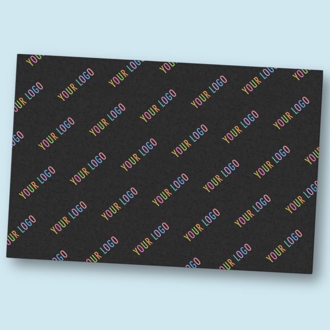 Black Tissue Paper Custom Company Logo Branded (MISOOK Black Tissue Paper with Logo)