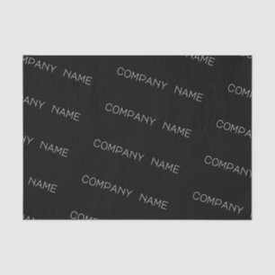 Black Tissue Paper with Custom Company Name