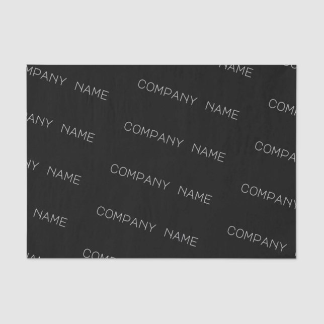 Black Tissue Paper with Custom Company Name (Front)