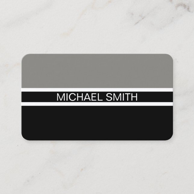Black Titanium Professional Elegant Modern Business Card (Front)