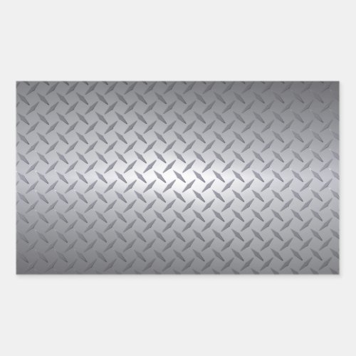 Black to Bright Steel Fade Diamondplate Background Rectangular Sticker