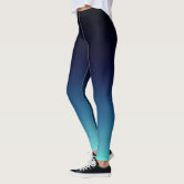 Teal Tiger Sparkle Spandex Leggings