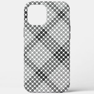 Black to gray balls or holes, cross-aligned square iPhone 12 pro max case