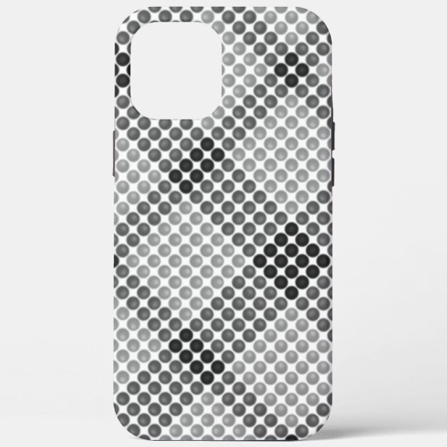 Black to gray balls or holes, cross-aligned square Case-Mate iPhone case (Back)