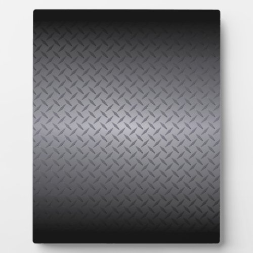 Black to Gray Fade Diamondplate Steel Background Plaque