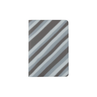 Black to Gray Stripes Passport Holder