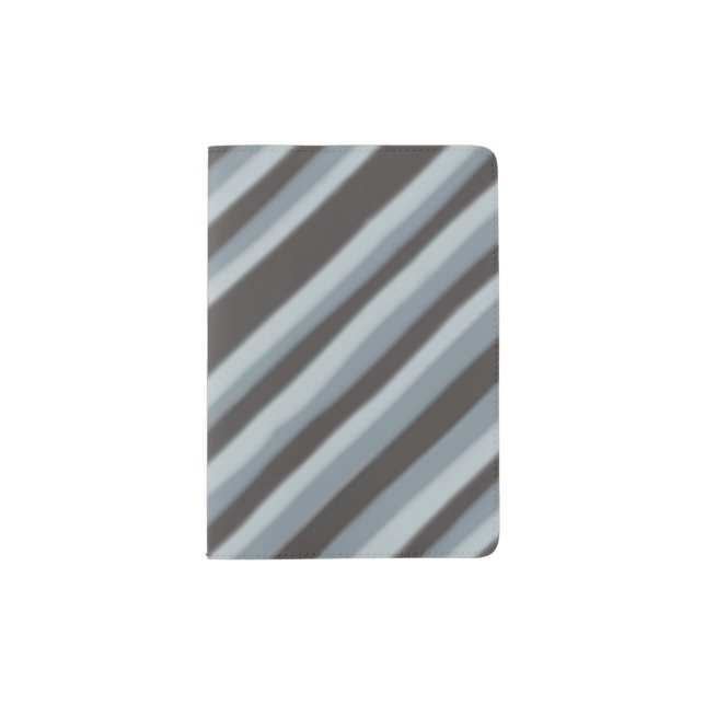 Black to Gray Stripes Passport Holder (Front)