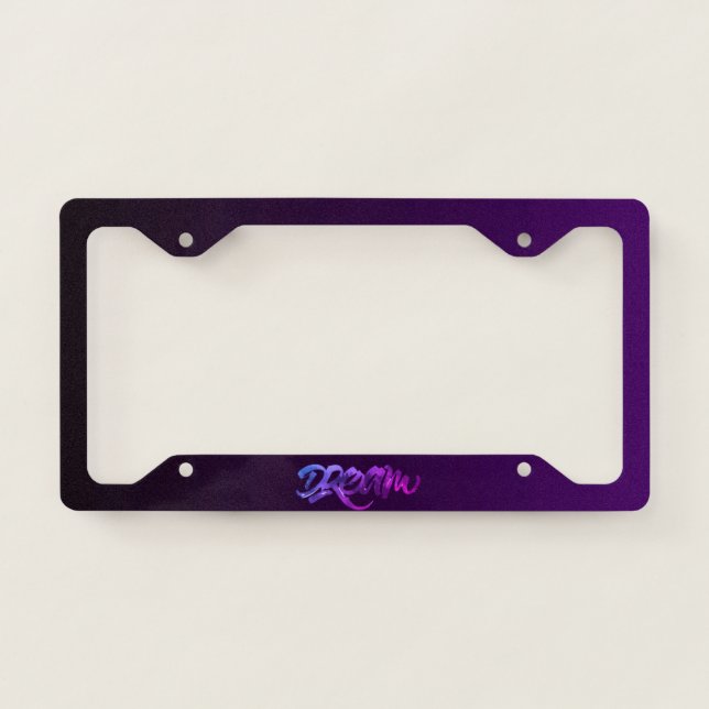 Black to Purple Dream License Plate Frame (Front)