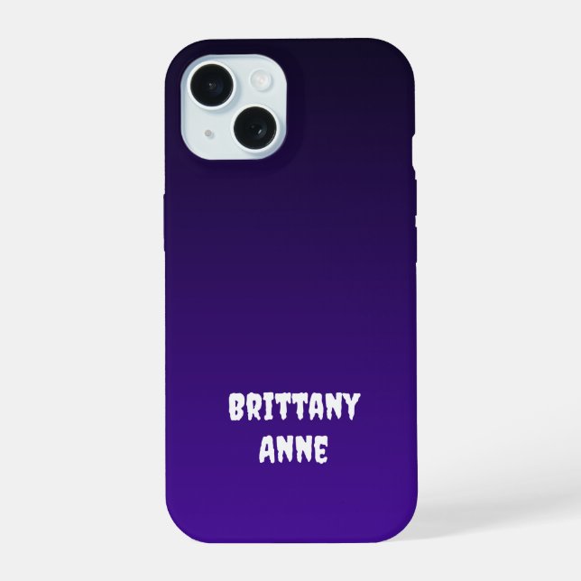 Black to Purple Gradient Iphone Case (Back)