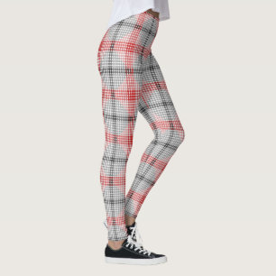 Black to red balls or holes, cross-aligned squares leggings