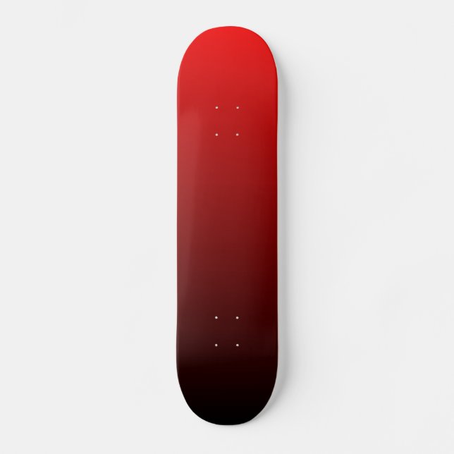 Black to Red Gradient Skateboard Deck (Front)