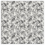 Black Toile Blooming Vine Fabric