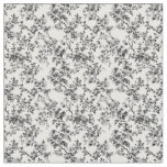 Black Toile Botanical Branches Fabric