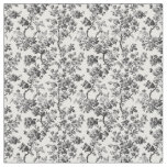 Black Toile Curving Branches Fabric