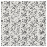 Black Toile Floral Vine Fabric