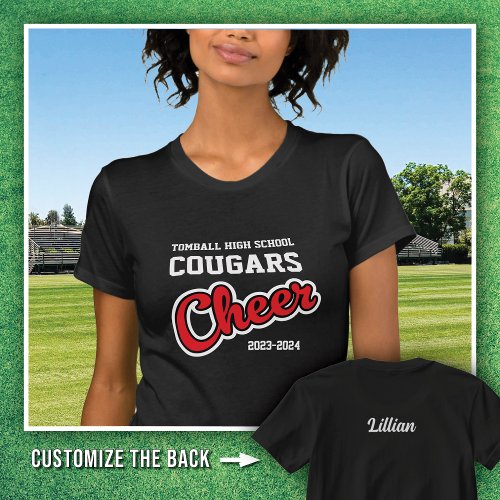 Black Tomball High School Cougars Cheer 2023_2024 T_Shirt