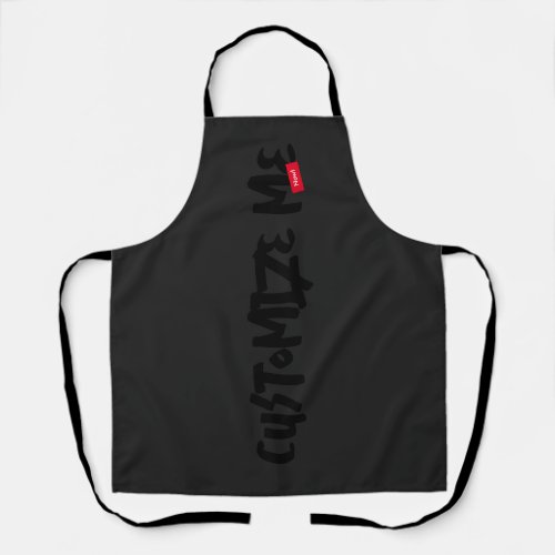 Black Tone_on_Tone Marker Handwriting Apron