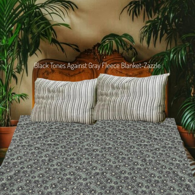 Black Tones Against Gray Fleece Blanket (Creator Uploaded)