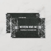 Black Tooled Leather and Lace Business Card (Front/Back)