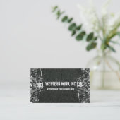 Black Tooled Leather and Lace Business Card (Standing Front)