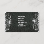 Black Tooled Leather and Lace Business Card (Back)