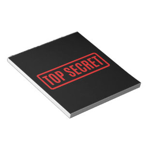 Black Top Secret Notepad