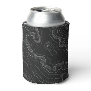 Black Topography Can Cooler