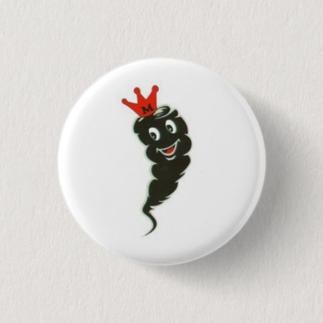 Black Tornados logo Pinback Button (Front)