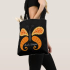 Black tote  bag with butterfly.
