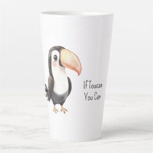 Black Toucan Bird Latte Mug