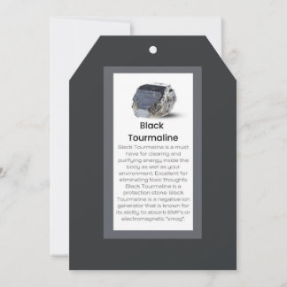 Black Tourmaline Crystal Meaning Jewelry Display Holiday Card