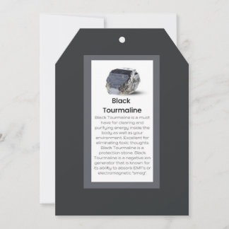 Black Tourmaline Crystal Meaning Jewelry Display Holiday Card