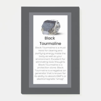 Black Tourmaline Crystal Meaning Jewelry Display Post-it Notes