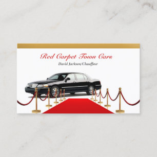 Black Town Car Driver Business Card Template 