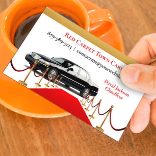 Black Town Car Driver Business Card Template