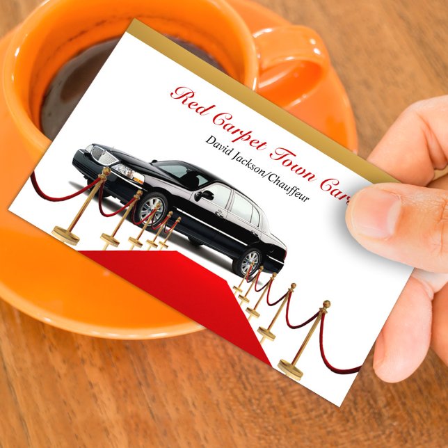 Black Town Car Driver Business Card Template  (Creator Uploaded)