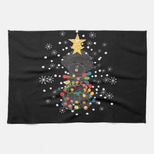 Black Toy Poodle Christmas Tree Classic T-Shirt Kitchen Towel