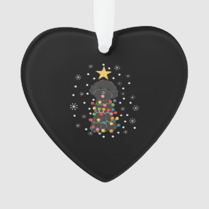 Black Toy Poodle Christmas Tree Classic T-Shirt Ornament