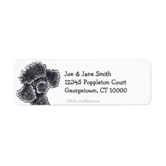 Black Toy Poodle Clean & Simple Label