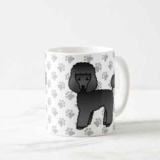 Black Toy Poodle Cute Cartoon Dog Coffee Mug