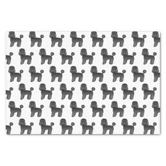 Black Toy Poodle Cute Cartoon Dog Pattern Tissue Paper